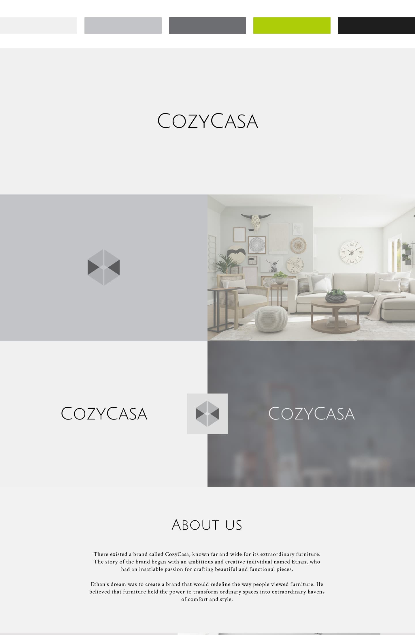 ptototype of website for sneakers store