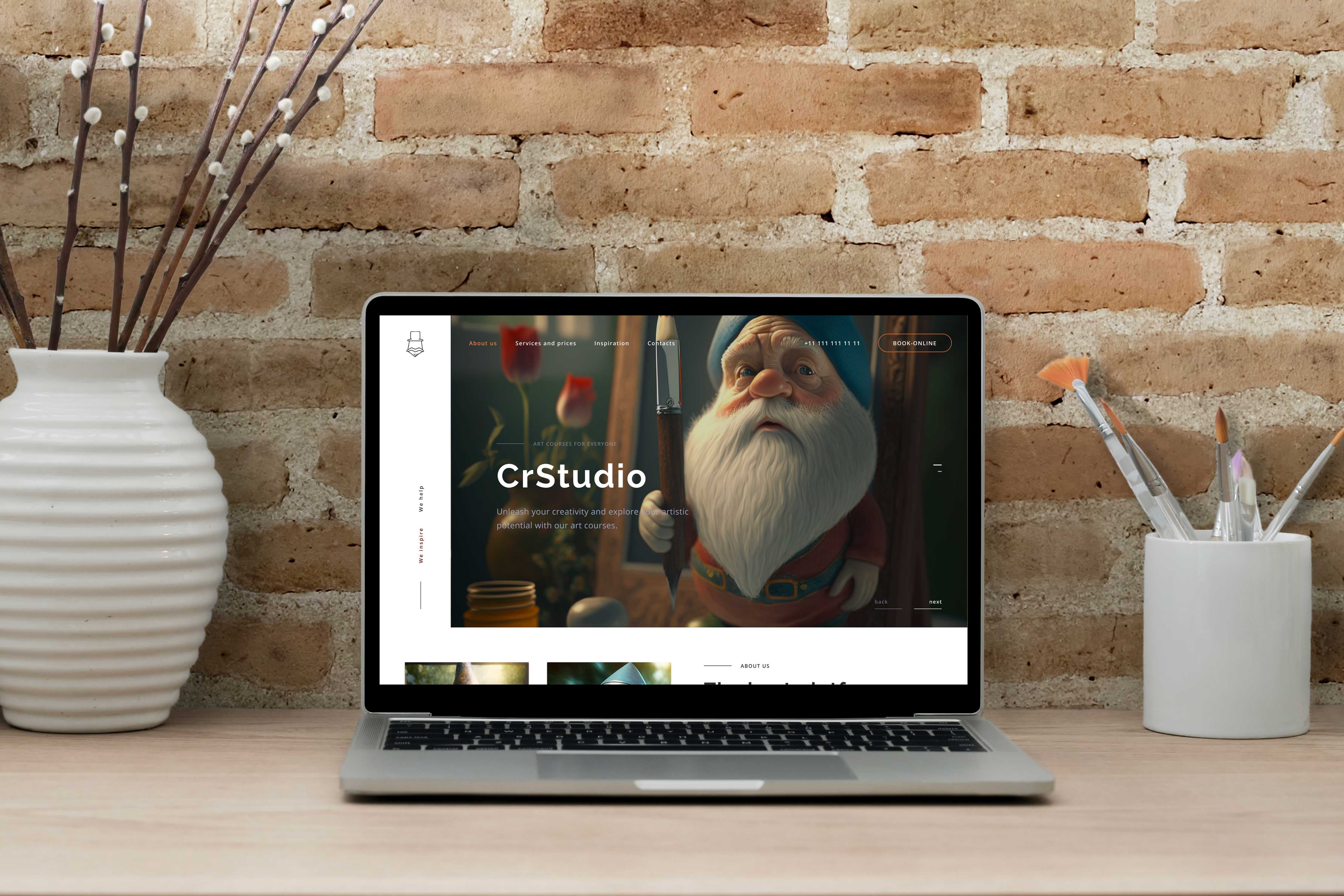 ptototype of website for sneakers store