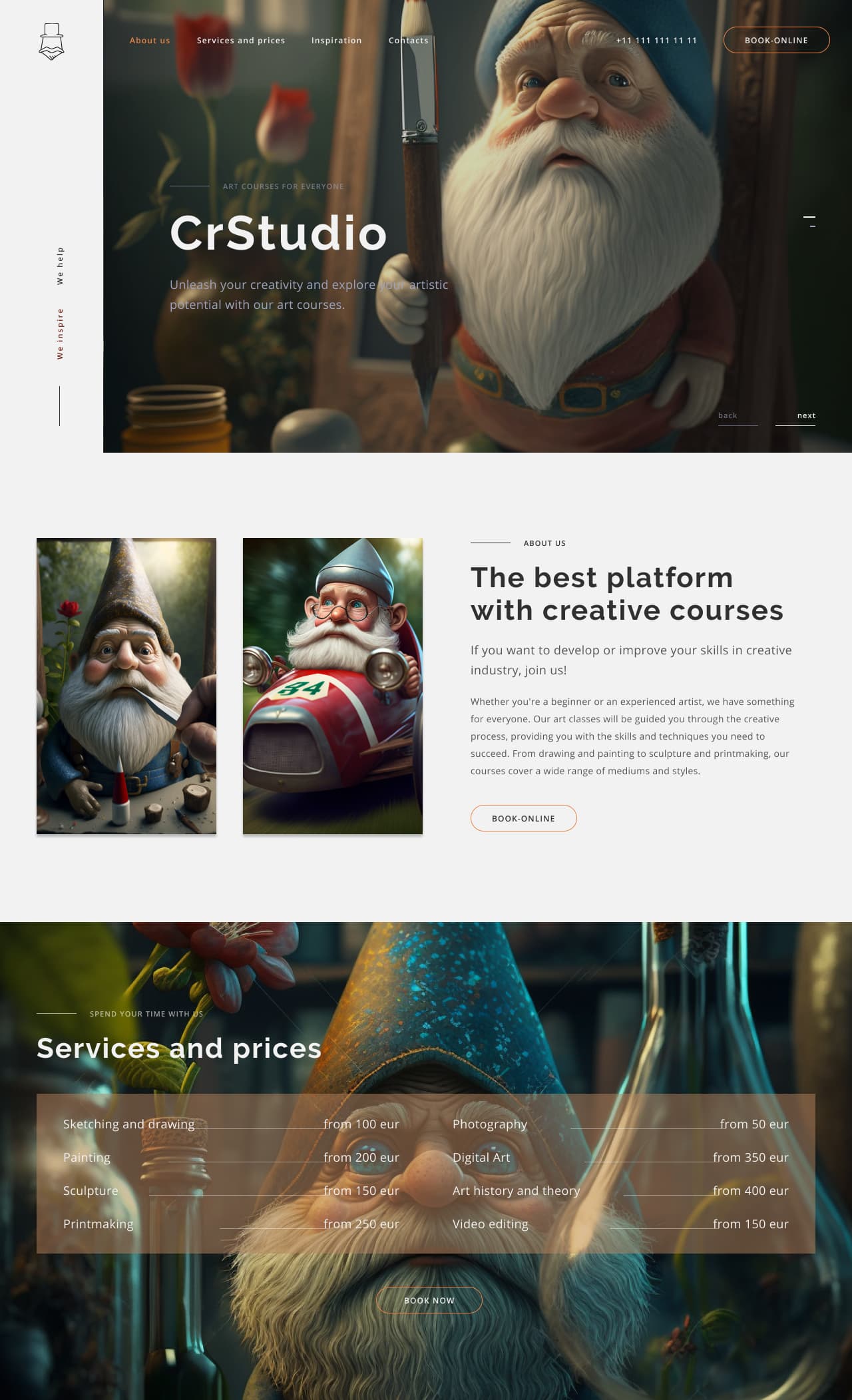 ptototype of website for sneakers store