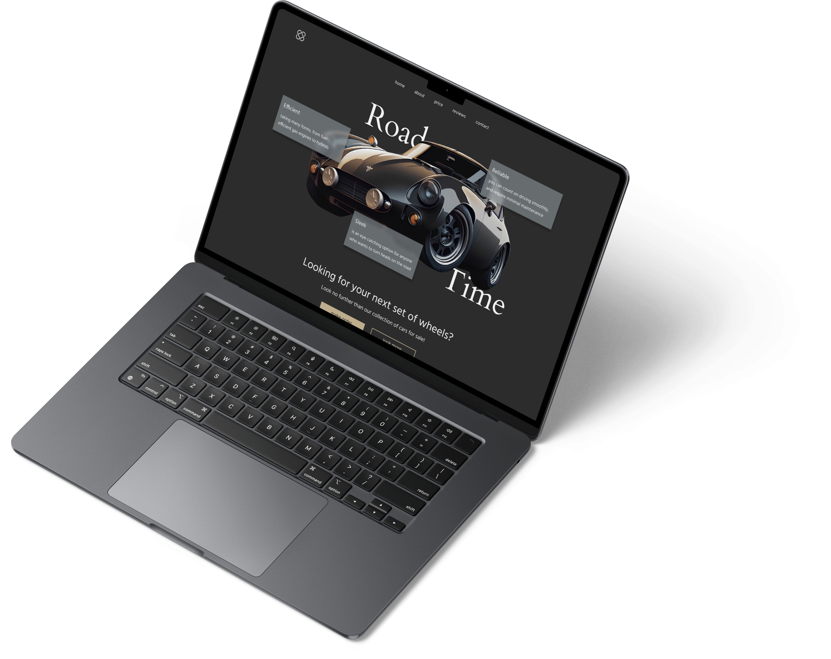 ptototype of website for car store