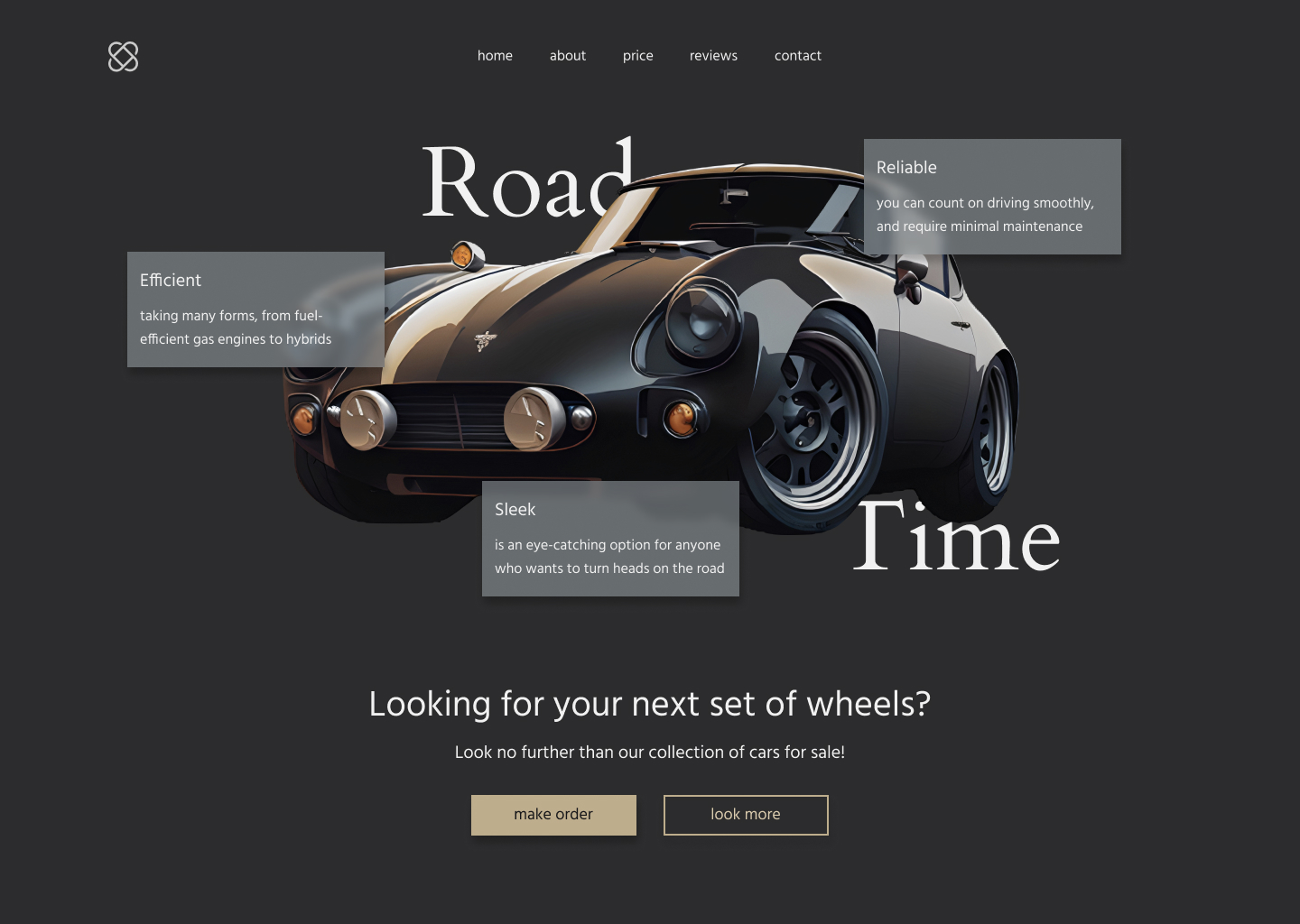 Design for website of cars